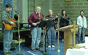 Musical group performs at weekend retreat